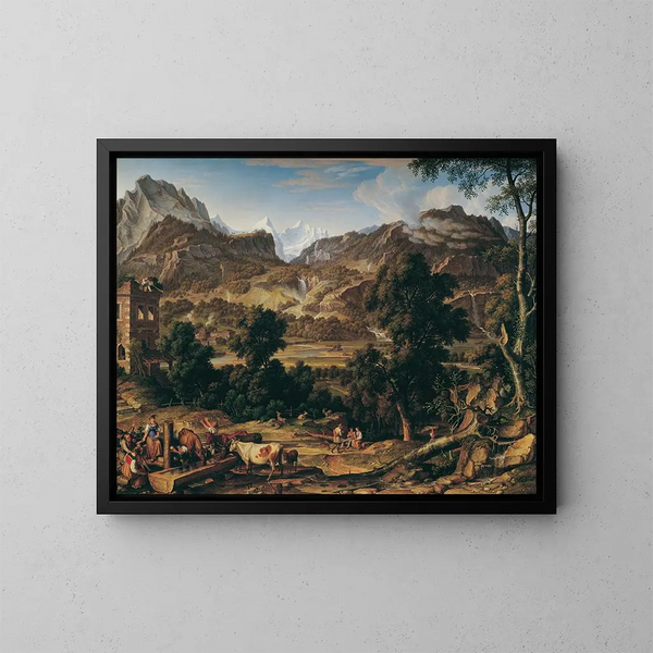 L'Oberland bernois - Joseph Anton Koch — indrammet kunstværk på væggen