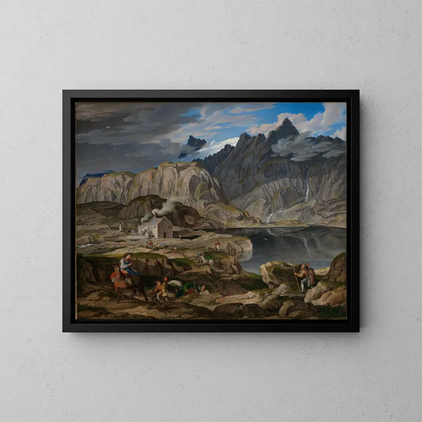 L'hospice du col du Grimsel - Joseph Anton Koch — indrammet kunstværk på væggen