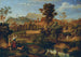 Italiensk landskabsmaleri med landmand, der arbejder, La Serpentara nær Olevano, landskab nær Paliano - Joseph Anton Koch — visning af kunstværket