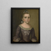 Portrait af Abigail Gowen - Joseph Badger — indrammet kunstværk på væggen