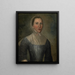 Portrait af Mary Croswell - Joseph Badger — indrammet kunstværk på væggen