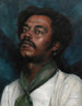 Portrait af en mand med en grøn slips - Joseph David Greenbaum — visning af kunstværket