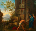 Thésée finder sin fars, Ægés, sværd under klippen - Joseph Dorffmeister — visning af kunstværket