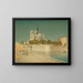 Notre-Dame og Seinen - Joseph Edward Southall — indrammet kunstværk på væggen