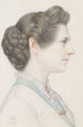 Portrait af en dame i profil - Joseph Edward Southall — visning af kunstværket