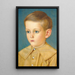 Portrait af kunstnerens nevø Edward Stafford Allen - Joseph Edward Southall — indrammet kunstværk på væggen
