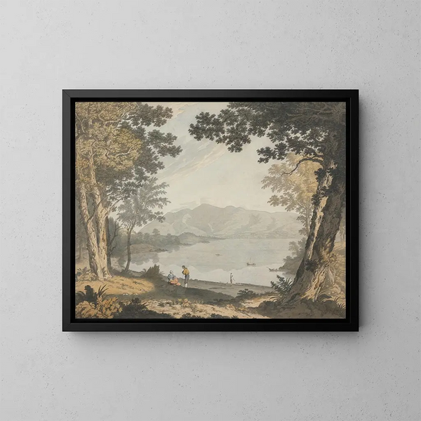 Vue de Skiddaw et du Derwentwater - Joseph Farington — indrammet kunstværk på væggen