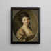 Portrait af en dame - Joseph Friedrich August Darbes — indrammet kunstværk på væggen