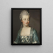 Portræt af Marie-Antoinette 1755-1793 - Joseph Hickel — indrammet kunstværk på væggen