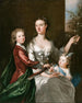 L'épouse de l'artiste Susanna, son fils Anthony et sa fille Susanna - Joseph Highmore — visning af kunstværket