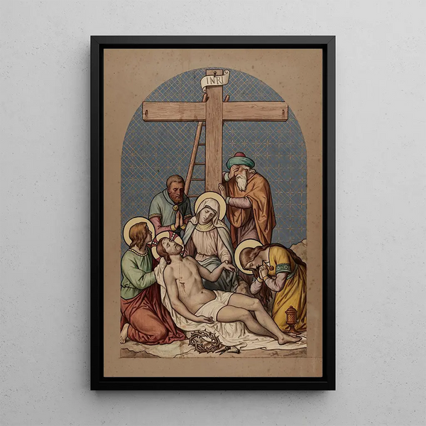Joseph Hussenot - XIII Jsus est dpos de sa croix et remis.webp