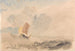 En havscene, stormfuld hav med en fiskerbåd - Joseph Mallord William Turner — visning af kunstværket