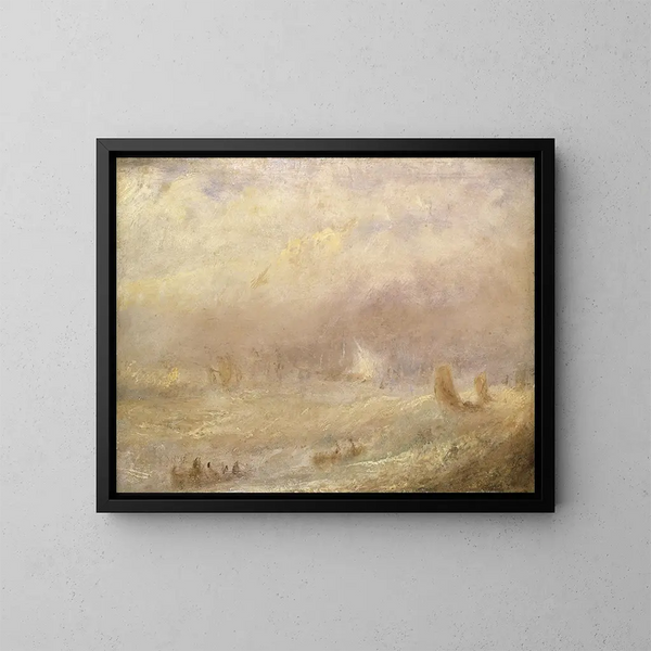 En udsigt over Deal - Joseph Mallord William Turner — indrammet kunstværk på væggen