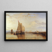 Dort eller Dordrecht Maleri Postbåden fra Dort, der kommer fra Rotterdam, der er strandet - Joseph Mallord William Turner — indrammet kunstværk på væggen