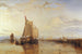 Dort eller Dordrecht Maleri Postbåden fra Dort, der kommer fra Rotterdam, der er strandet - Joseph Mallord William Turner — visning af kunstværket