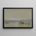 Bateaux de Pêche Calmes au Large du Havre - Joseph Mallord William Turner — indrammet kunstværk på væggen