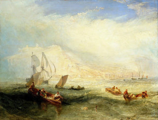 Fiskeri med line ud for Hastings - Joseph Mallord William Turner — visning af kunstværket