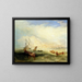 Fiskeri med line ud for Hastings - Joseph Mallord William Turner — indrammet kunstværk på væggen