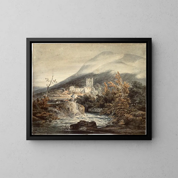 Abbaye de Llanthony, Monmouthshire - Joseph Mallord William Turner — indrammet kunstværk på væggen