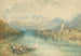 Vue over Thun-søen fra den modsatte side af Scherzligen med Schadau-slottet og Niesen i det fjerne, Schweiz - Joseph Mallord William Turner — visning af kunstværket