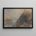 Rheinfels, udsigt mod Katz og Gourhausen - Joseph Mallord William Turner — indrammet kunstværk på væggen