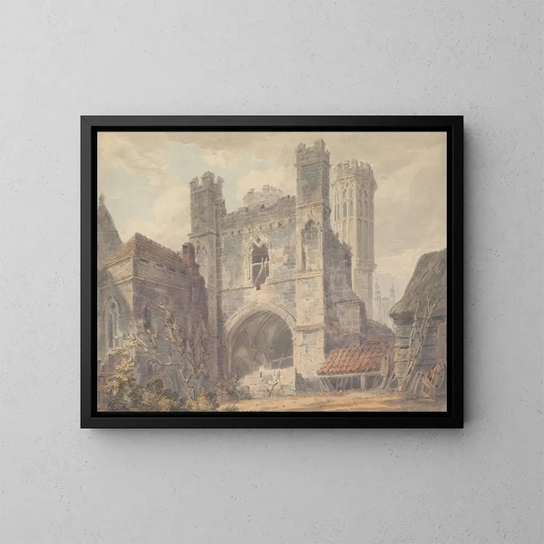 Porte Saint-Augustin de Canterbury - Joseph Mallord William Turner — indrammet kunstværk på væggen