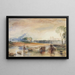 Solnedgang og måneopgang - Joseph Mallord William Turner — indrammet kunstværk på væggen