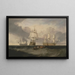 La Victoire revenant de Trafalgar i tre positioner - Joseph Mallord William Turner — indrammet kunstværk på væggen