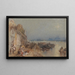 Solnedgang i Tours set bagfra - Joseph Mallord William Turner — indrammet kunstværk på væggen