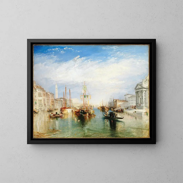 Venedig fra portalen ved Madonna della Salute - Joseph Mallord William Turner — indrammet kunstværk på væggen