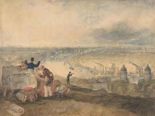 Vue de Londres depuis Greenwich - Joseph Mallord William Turner — visning af kunstværket