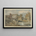 Vandmølle nær en bæk - Joseph Mallord William Turner — indrammet kunstværk på væggen
