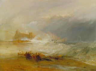Joseph Mallord William Turner - Wreckers  Coast of Northumberland with a SteamBoat Assisting a Ship off Shore.webp