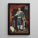 Portrait of the Marquis del Jaral de Berrio, Comte de San Mateo de Valparaiso - Joseph Mariano Farfán de los Godos y Miranda — indrammet kunstværk på væggen