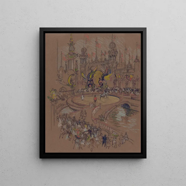 Coney Island - Joseph Pennell — indrammet kunstværk på væggen