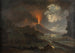 Eruption du Vésuve de Nuit avec Vue sur l'École de Virgile - Joseph Rebell — visning af kunstværket