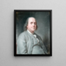 Benjamin Franklin - Joseph Siffred Duplessis — indrammet kunstværk på væggen