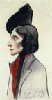 Portrait af Clara Fasano - Joseph Stella — visning af kunstværket