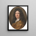 Portrait af Pierre Richelet - Joseph Vivien — indrammet kunstværk på væggen