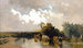 Vaches à l'abreuvoir au crépuscule - Joseph Wenglein — visning af kunstværket