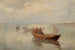 fiskere, der forlader havnen - Joseph Wopfner — visning af kunstværket