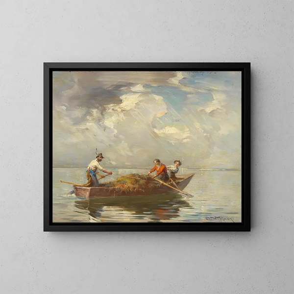 Motif du Chiemsee - Joseph Wopfner — indrammet kunstværk på væggen