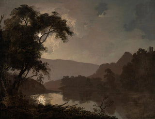 Joseph Wright of Derby - A moonlit landscape.webp