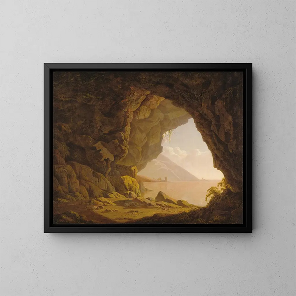 Grotte nær Napoli - Joseph Wright de Derby — indrammet kunstværk på væggen