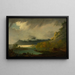 Derwent Water med Skiddaw i det fjerne - Joseph Wright de Derby — indrammet kunstværk på væggen