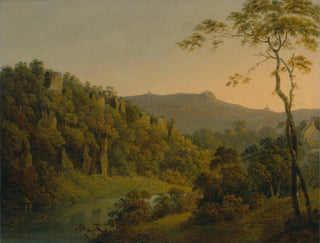 Joseph Wright of Derby - Matlock Dale looking toward Black Rock Escarpment.webp