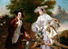 Peter Perez Burdett og hans første kone Hannah - Joseph Wright de Derby — visning af kunstværket