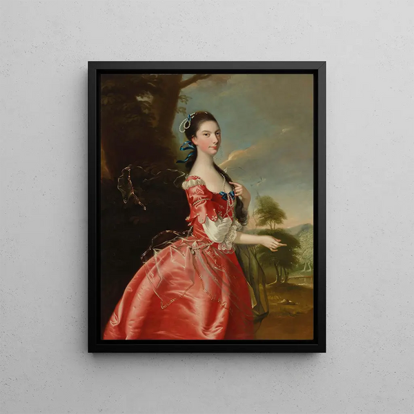 Joseph Wright of Derby - Portrait of Miss Ann Carver before a landscape.webp