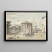 Le Temple de Vesta à Rome - Josephus Augustus Knip — indrammet kunstværk på væggen