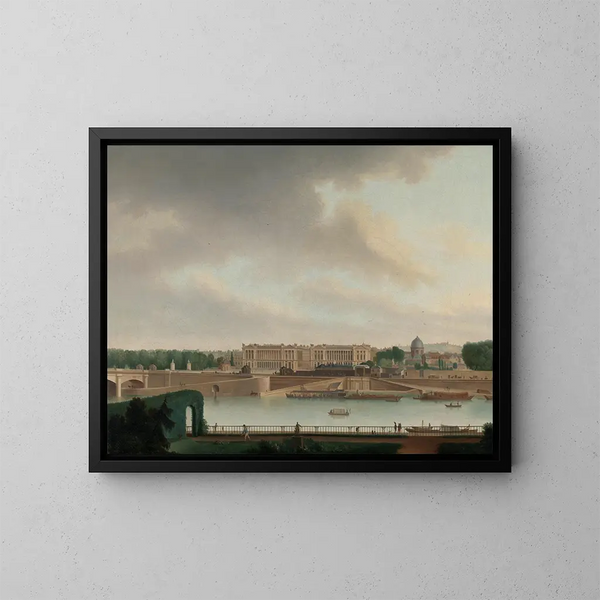 La vue de l'ambassade batave à Paris - Josephus Augustus Knip — indrammet kunstværk på væggen